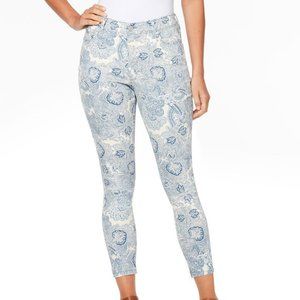 Nine West Gramercy Skinny Ankle Soft Luxury Women's Jeans Size 4 Paisley NWT